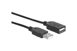 MANHATTAN USB Kabel A -> A St/Bu 1.80m schwarz Verl.