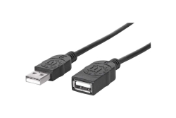 MANHATTAN USB Kabel A -> A St/Bu 1.80m schwarz Verl.