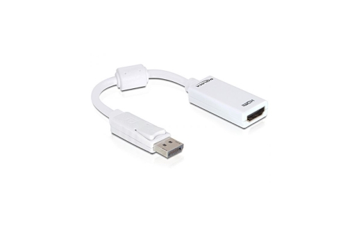 DELOCK Displayport Adapter DP -> HDMI St/Bu 0.22m Kabel weiß