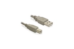 DELOCK USB Kabel A -> B St/St 3.00m grau