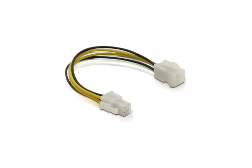DELOCK Stromkabel P4 4pol -> P4 4pol St/Bu 0.15m