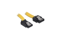 DELOCK SATA-Kabel SATA -> SATA up St/St 0.20m gelb Clips