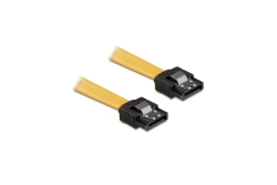 DELOCK SATA-Kabel SATA -> SATA St/St 0.30m gelb Clips