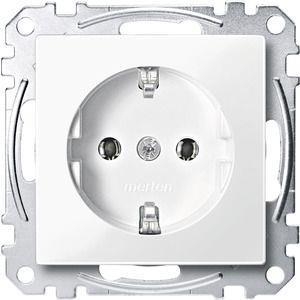 MERTEN SCHUKO-Steckdose MEG23010319 Steckklemmen polarweiß gl.