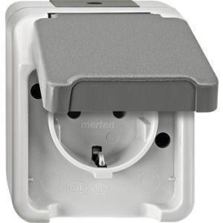 MERTEN SCHUKO-Steckdose MEG23018029 lichtgrau