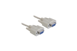 DELOCK Nullmodemkabel D-Sub9 -> D-Sub9 Bu/Bu 1.80m