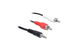 DELOCK Audiokabel 3,5mm stereo -> 2x Cinch St/St 5.00m