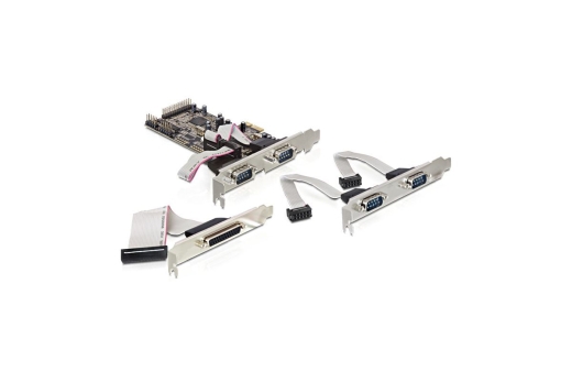 DELOCK PCI Expr Card 4x D-Sub9 ext + 1x D-Sub25 ext +LowP