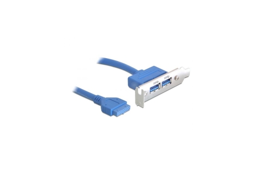 DELOCK Slotblech 2x USB3.0 LowProfile