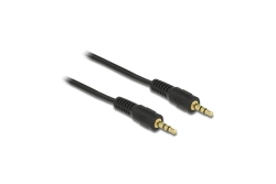 DELOCK Klinkekabel 3,5mm -> 3,5mm St/St 2.50m schwarz