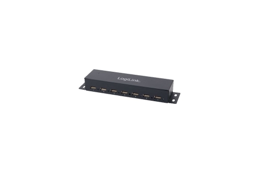 Logilink USB-HUB 7-Port metall LED-Anzeige m. Netzteil