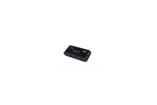Logilink USB-HUB 4-Port 3.0 m. Netzteil schwarz