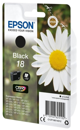 Patrone Epson 18 black T1801