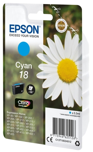 Patrone Epson 18 cyan T1802