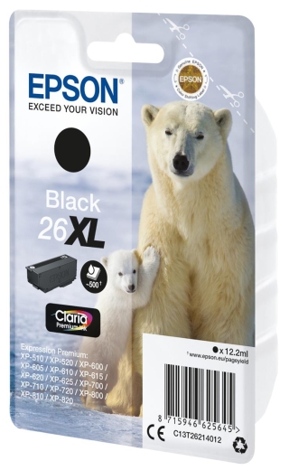 Patrone Epson 26 black XL T2621