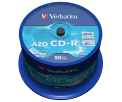 CD-R Verbatim 700MB 50pcs Pack 52x Spindel Azo crystal