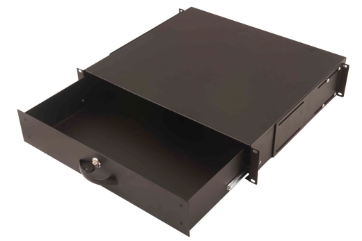 DIGITUS Schublade 2HE 483mm schwarz abschließbar