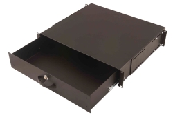 DIGITUS Schublade 2HE 483mm schwarz abschließbar