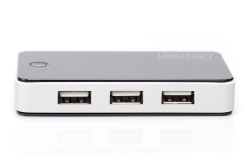 DIGITUS USB-Hub 7-Port 2.0->7xA2.0 m.Netzteil schwarz