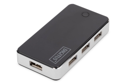 DIGITUS USB-Hub 7-Port 2.0->7xA2.0 m.Netzteil schwarz