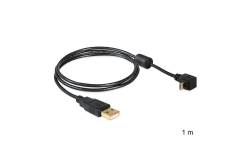 DELOCK USB Kabel A -> Micro-B 90° St/St 1.00m sw