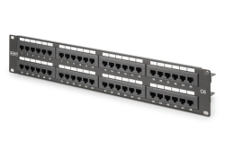 DIGITUS Patchpanel 2HE 48-Port Cat6 ungeschirmt schwarz