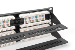 DIGITUS Patchpanel 2HE 48-Port Cat6 ungeschirmt schwarz