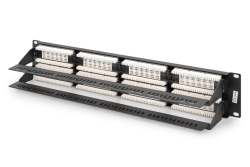 DIGITUS Patchpanel 2HE 48-Port Cat6 ungeschirmt schwarz