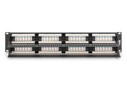 DIGITUS Patchpanel 2HE 48-Port Cat6 ungeschirmt schwarz