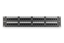 DIGITUS Patchpanel 2HE 48-Port Cat6 ungeschirmt schwarz