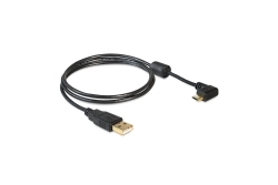 DELOCK USB Kabel A -> Micro-B 90° St/St 1.00m sw