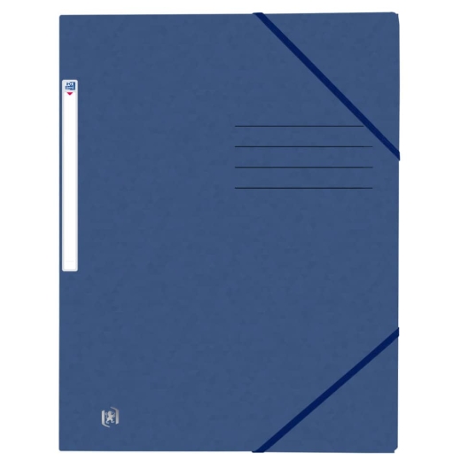 Eckspannmappe TOP FILE+ - A4, 390 g/qm, Karton, Gummizug, dunkelblau