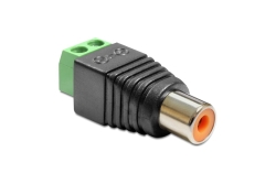 DELOCK Adapter Terminalblock 2Pin -> Cinch Buchse