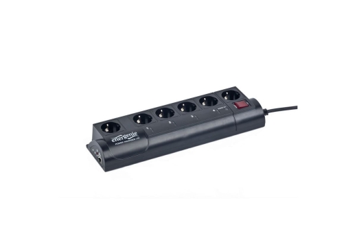 gembird Steckdosenleiste 6fach Ü-Schutz/Programmierb./USB-An