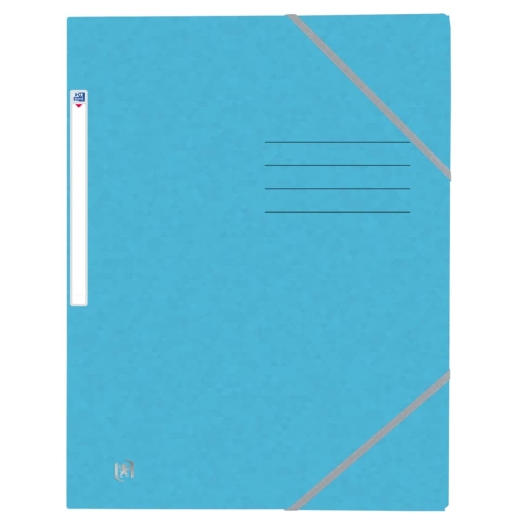 Eckspannmappe TOP FILE+ - A4, 390 g/qm, Karton, Gummizug, hellblau