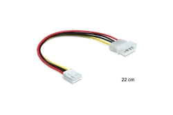 DELOCK Stromkabel Molex 4pin -> Floppy 4pin St/Bu 0.22m