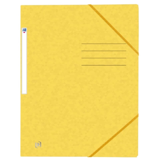 Eckspannmappe TOP FILE+ - A4, 390 g/qm, Karton, Gummizug, gelb