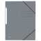 Eckspannmappe TOP FILE+ - A4, 390 g/qm, Karton, Gummizug, grau