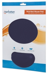MANHATTAN Mauspad Schaumstoff mit Handballenauflage blau
