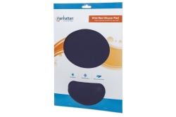 MANHATTAN Mauspad Schaumstoff mit Handballenauflage blau