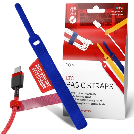 LTC Klettkabelbinder Basic10er Set zum Bündeln & Ordnen Mix