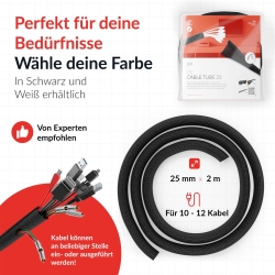 LTC Kabelschlauch Cable Tube 2m zum Bündeln&Ordnen schwarz