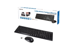 Logilink Tastatur Wireless 2,4GHz mit Maus black