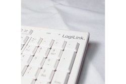 Logilink Tastatur Wireless 2,4GHz mit Maus white