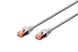 DIGITUS Patchkabel Cat6 S/FTP 2xRJ45 10.0m grau...