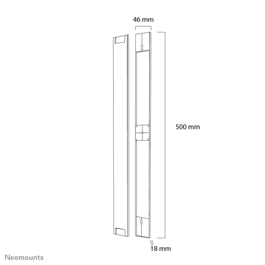 Neomounts by Newstar KAD silber T=1,8cm B=4,6cm L=50cm