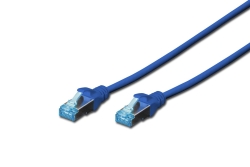 DIGITUS Patchkabel RJ45 SF/UTP Cat5e 0.50m blau...