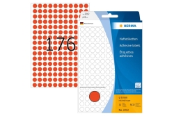 HERMA Vielzwecketiketten rot 8 mm rund Papier 5632 St.