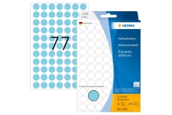 HERMA Vielzwecketiketten blau 13 mm rund Papier 2464 St.