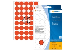 HERMA Vielzwecketiketten rot 19 mm rund Papier 1280 St.